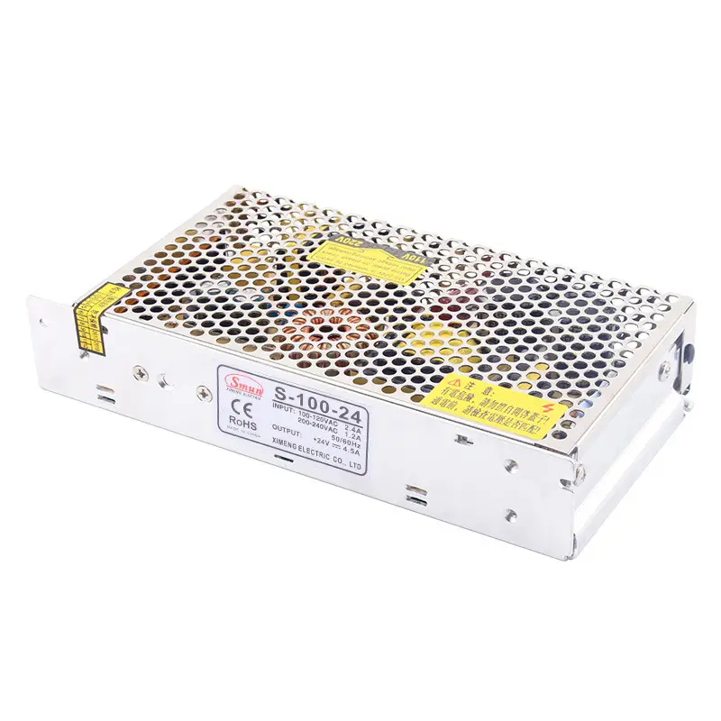 Fuente de alimentación conmutada, S-100-24 AC 110V / 220V a DC 24V 5A 100W