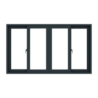 Sistema de Ventanas Corredizas de Aluminio Gm94 6063 T5 Diseño Europeo con Riel de Acero Inoxidable y Alto Rendimiento de Impermeabilidad