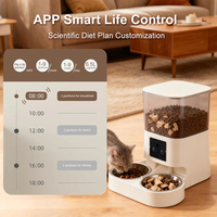 Distributeur automatique intelligent pour animaux de compagnie, conteneur transparent extra-large de 7 L, rechargeable, télécommande, alimentation programmée par portions pour chiens