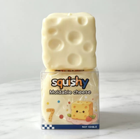 Jouet sensoriel anti-stress carré en forme de fromage Vaseline, jouet à presser, vente en gros