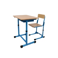 Table d'étude individuelle en bois pour la France, hauteur réglable, mobilier de salle de classe, ensemble table et chaise pour étudiant