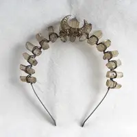 Boho Vintage strega diadema finto cristallo grezzo fascia lega luna Ang cristallo naturale bacchetta punto cerchio per capelli per regalo donna