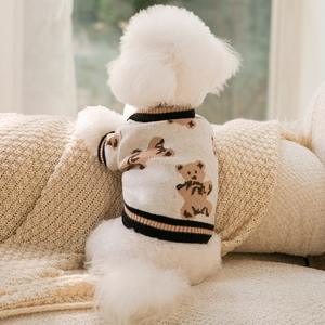 NOUVEAU Cardigan Ours Automne Hiver, Vêtements Festifs Mignons pour Animaux, Pull Tricoté Chaud pour Petits et Moyens Chiens, Vêtements pour Chats - Product Image 4