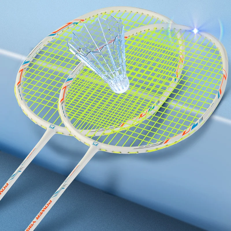 Полностью карбоновая Новая Стильная Спортивная ракетка для бадминтона разных цветов с индивидуальным логотипом