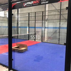 Kit complet <span class=keywords><strong>de</strong></span> terrain <span class=keywords><strong>de</strong></span> padbol hybride SSTD Factory, combinant un mini terrain <span class=keywords><strong>de</strong></span> football, une cage multisports intérieure/extérieure avec gazon coloré - Product Image 5