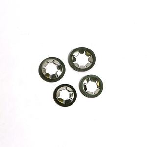 Acier inoxydable 304 Clip de roulement étoile à bord plat Serré Élastique Fleur de prunier Circlip Arbre Écrou-poussoir M1.5-M12 Rondelles zingurées - Product Image 3