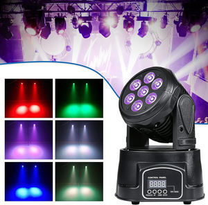 Luces Móviles de Cabeza YSH DJ Disco RGBW, Luz de Escenario con Efecto Estroboscópico, 7 LED, Control Remoto DMX, Lámpara de Fiesta para KTV, Bar, Club Nocturno - Product Image 4
