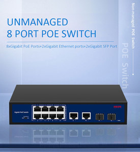 Công tắc PoE <span class=keywords><strong>Gigabit</strong></span> đầy đủ <span class=keywords><strong>8</strong></span> cổng với 2 đường lên 2 SFP ai 96W VLAN chức năng 1000m Công suất chuyển đổi cho hệ thống Camera IP - Product Image 6