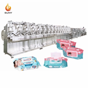 Chaîne de production de tissus humides de bonne qualité 12 rouleaux Machine de fabrication de tissus humides pour bébés entièrement automatique avec <span class=keywords><strong>robot</strong></span> couvercle - Product Image 1