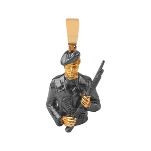 Pendentif personnalisé en diamant plaqué or pour hommes, style hip-hop, bijoux de rappeurs, vente en gros - Product Image 1