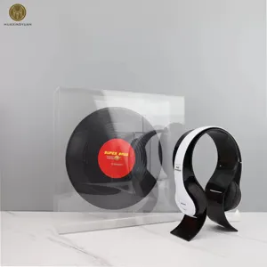 Bán buôn plexiglass kỷ lục lưu trữ hộp Acrylic CD sáng tạo hiển thị đứng Acrylic trường hợp