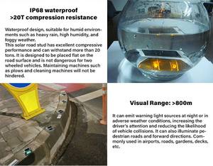 الطريق السريع للمطار وامض ذكي Ip68 مقاوم للماء علامة عين القط بمسمار للطريق الشمسي - Product Image 3
