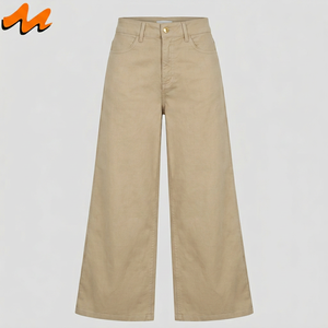 Pantalones vaqueros casuales holgados para mujer, con remaches, teñidos, de tela transpirable, para todas las estaciones, de cintura alta, de algodón, poliéster y elastano, 9.29 oz - Product Image 1