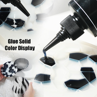 Résine UV Noir et Blanc Colle UV Améliorée Ultraviolet Kit de Résine à Durcissement Rapide pour Débutants Kit de Décoration Artisanale DIY