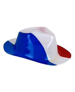 <span class=keywords><strong>Chapeau</strong></span> <span class=keywords><strong>Borsalino</strong></span> PVC France Drôle France PVC <span class=keywords><strong>chapeau</strong></span> de cowboy bleu <span class=keywords><strong>rouge</strong></span> blanc - Product Image 2