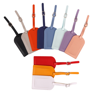 Étiquettes de bagage en cuir PU en gros 2026, sans rabat de confidentialité - Product Image 3