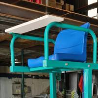 Chaise d'arbitre portable en acier galvanisé pour l'entraînement et les matchs de volley-ball, de tennis et de badminton