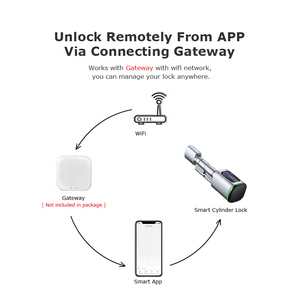 צילינדר חכם ללא מפתח TTlock לבית, דירה או מלון, תואם כרטיסי RFID M1, תקן אירופאי, מתאים לצילינדרים באורך 60-90 מ\\\"מ - Product Image 3