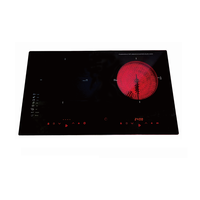 4 brûleurs zone BBQ Combinaison de plaques de cuisson électriques en céramique Tables de cuisson à gaz mixtes