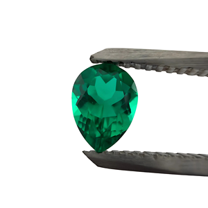 Peras esmeralda de Zambia cultivadas en laboratorio, piedras preciosas sueltas hidrotermales en forma de pera para joyería, Esmeraldas creadas de 3x4mm a 12x20mm - Product Image 1