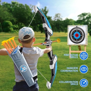 Children's Bow Arrow Crossbow Target Set Beginner Shooting Archery Outdoor Sports Toy Plastic LED Light Bow Complete <b>Suction</b> - Product Image 1