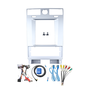 Cadre de tableau de bord stéréo USB CarPlay de voiture argenté de 9.7 pouces Meihua Factory pour <span class=keywords><strong>Lincoln</strong></span> <span class=keywords><strong>Navigator</strong></span> 2005-2006 faisceau de câbles de console de voiture - Product Image 1