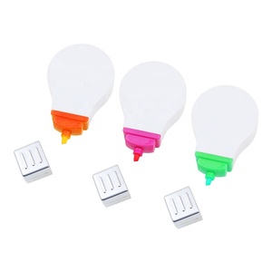 Becol Thân Thiện Với Môi Mới Lạ <span class=keywords><strong>Highlighter</strong></span> Bút Trong Bóng Đèn Hình Nhựa Mini <span class=keywords><strong>Highlighter</strong></span> Bút Đánh Dấu Thiết Lập Với Biểu Tượng Tùy Chỉnh Cho Trẻ Em - Product Image 2