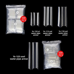 Lot de 500 faux ongles carrés en ABS souple, forme cercueil, sans courbe en C, pour manucure française, demi-couverture pour doigts, certifiés CE, ultra-fins - Product Image 2