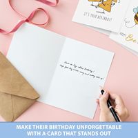 Cartes de vœux d'anniversaire mignonnes avec enveloppes et autocollants, designs variés pour la famille, les amis, le bureau