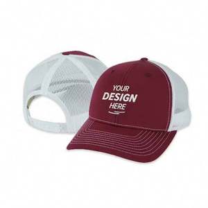 Gorra de camionero de malla estampada de 6 paneles unisex, Gorra estilo béisbol de tela común - Product Image 1
