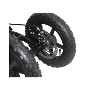 Aide à la mobilité pneumatique en acier noir de 12 pouces, genouillère pliante à quatre <span class=keywords><strong>roues</strong></span> avec amortisseur pour tous les terrains - Product Image 6