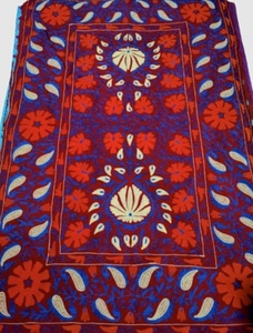 Embroidery Suzani <b>Throw</b> Wall Hanging Boho Home Decor Table Cloth Ethnic <b>Bed</b> <b>Cover</b> Indian Luxury Blanket - Product Image 4