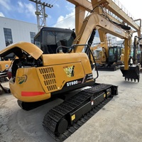 Excavatrice sur chenilles hydraulique SANY90CPro d'occasion, 90% NEUVE, Modèle 2025, Moteur Isuzu, Boîte de vitesses, Pompe, Roulement, 9,45 tonnes