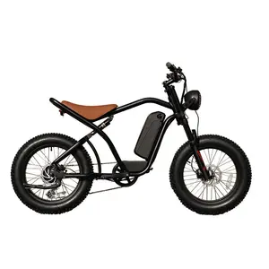 运动踏板辅助eBike电动自行车山地车复古胖轮胎电动自行车250W Fatbikes超级Ebike