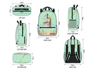 Zaino Personalizzato WOKADE Normcore/Minimalista con Graffiti, Antifurto, Impermeabile, in Tessuto Oxford, Hell Flame Street 36-56L, con Cerniera USB RFID - Product Image 6