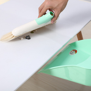 Ensemble balai et pelle en plastique avec manche en acier inoxydable, portable pour le nettoyage domestique - Product Image 3