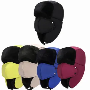 Kış kalın ve polar kamp kap Unisex açık kulak koruyucu sıcak ayrılabilir maske şapka