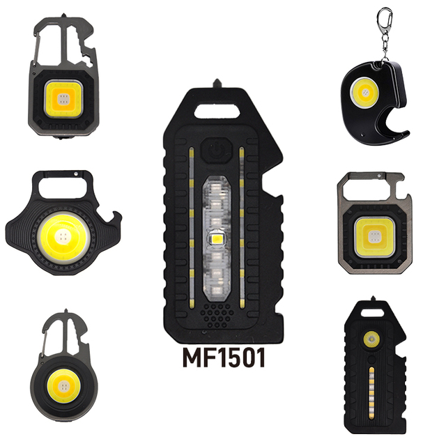 EDC Cheap Mini Hand Held LED Magnetic Working Flashlight Rechargeable Keychain COB Work Light with Magnet