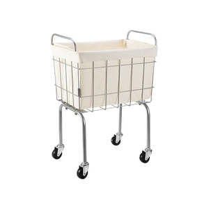 Carrito Organizador de Malla Metálica con Ruedas de Gran Capacidad (48L), Cesto para Ropa Sucia, Almacenamiento para Baño y Sala de Estar - Product Image 6