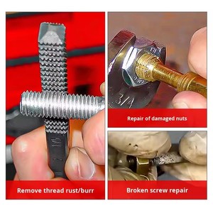 48-Piece Hand Tool Set for Nut Screw Thread Repair Includes <b>Tap</b> Die Wrench for Rusty Screw Removal in Hard Case with OEM Support - Product Image 3