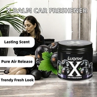 Baume désodorisant pour voiture en gel solide Série X, longue durée, parfum léger, pot en plastique, capteur de vibration, élimination des odeurs, sans aromathérapie automobile