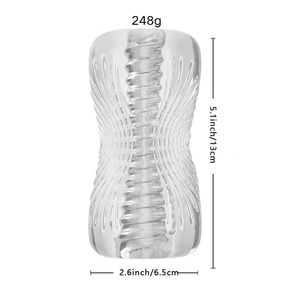 Godet spiralé transparent en TPE pour hommes, entraîneur de pénis et masseur, produit pour adultes, jouet sexuel - Product Image 1