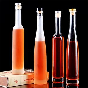 Botella de Vidrio Transparente Esmerilada Vacía de 330, 375 y 500 ml para Vino, Licores, Vodka, Whisky, Ginebra y Jugos con Tapones - Product Image 1