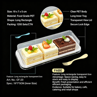 Boîte d'emballage alimentaire carrée transparente en PET de qualité alimentaire, personnalisable, modèle CF-23, pour boulangerie, gâteau en tranches, pain, dessert