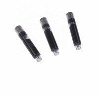 Cartouches d'encre courtes mini standard européennes de 39 mm de long, bleues/noires, en plastique de 2,6 mm pour stylo-plume