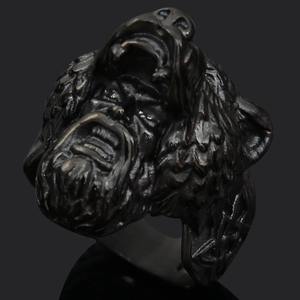 Assurance commerciale en acier inoxydable Viking Vintage Thor marteau anneau nordique tête de loup pendentif religieux hommes accessoire fabriqué en alliage - Product Image 4