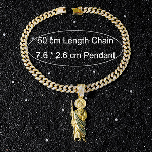 จี้พระนักบุญจูดแบบใหม่ สไตล์ฮิปฮอป ดีไซน์สร้างสรรค์ สร้อยคอผู้ชาย แฟชั่นเรียบง่าย ขายส่งเครื่องประดับ - Product Image 6