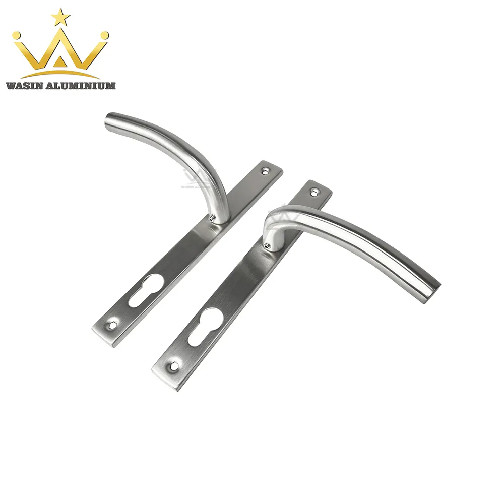 Accessori Hardware per porte 304 in acciaio inox maniglie scorrevoli in alluminio cancello leva maniglia con piastra quadrata