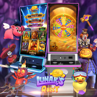 Versión en inglés, compatible con Lunar's Quest Piggy Bank Break, pantalla táctil Vertical personalizada, máquina de habilidad que funciona con monedas, Kits de tablero de juego