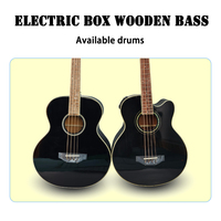 Basse Acoustique Quatre Cordes Personnalisée OEM d'Usine avec Micro et Égaliseur
